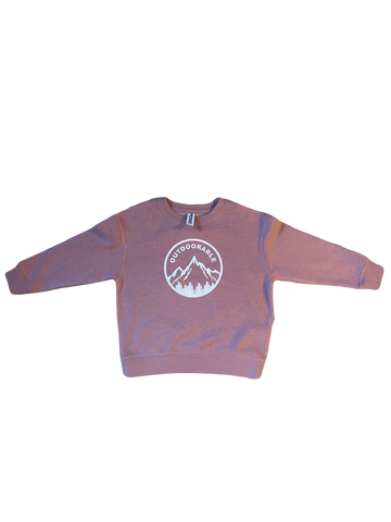 Youth Outdoorable Mauve Crewneck Sweatshirt