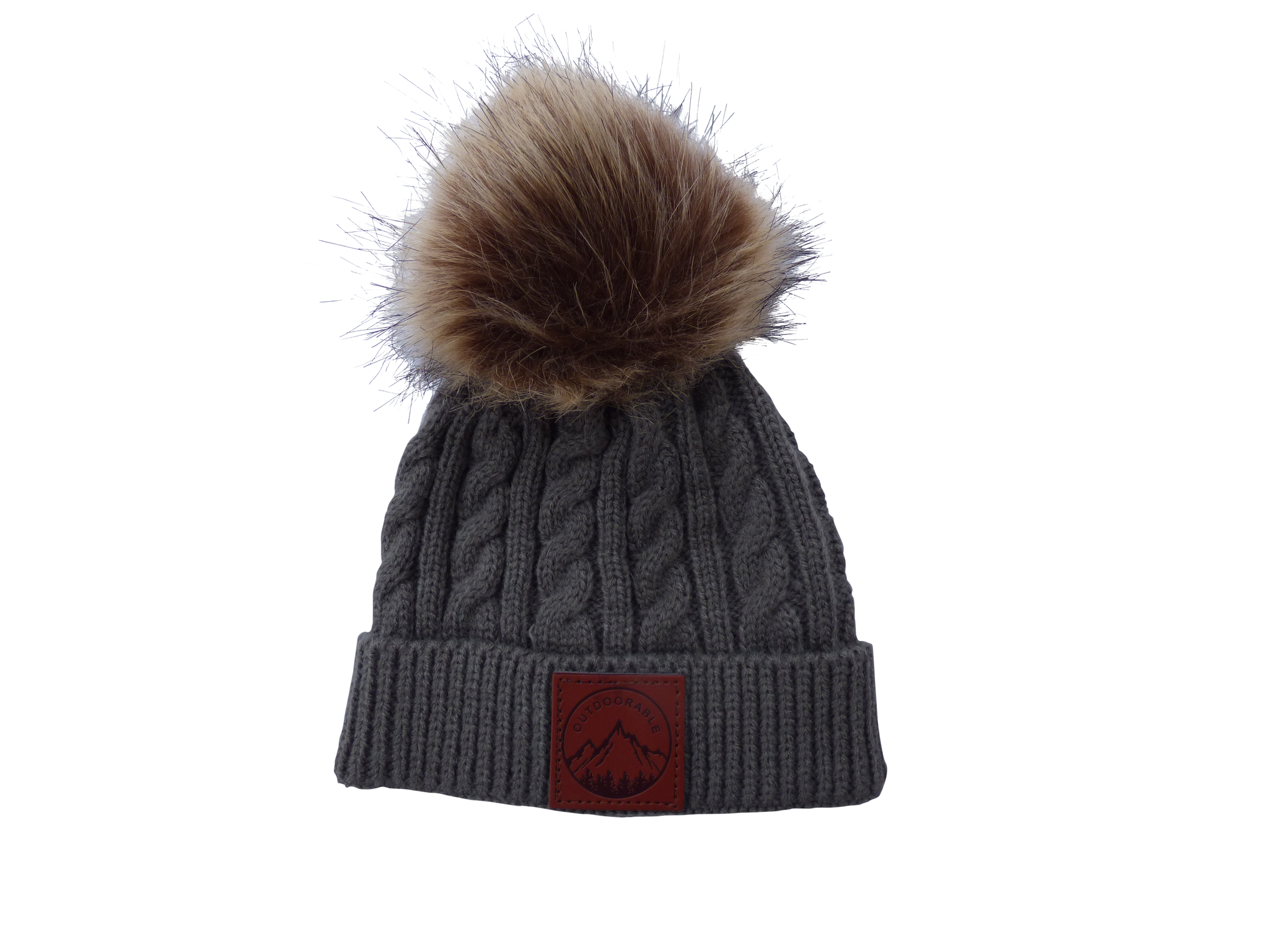 Toddler Grey Pom Pom Beanie