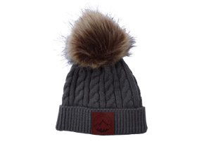 Toddler Grey Pom Pom Beanie