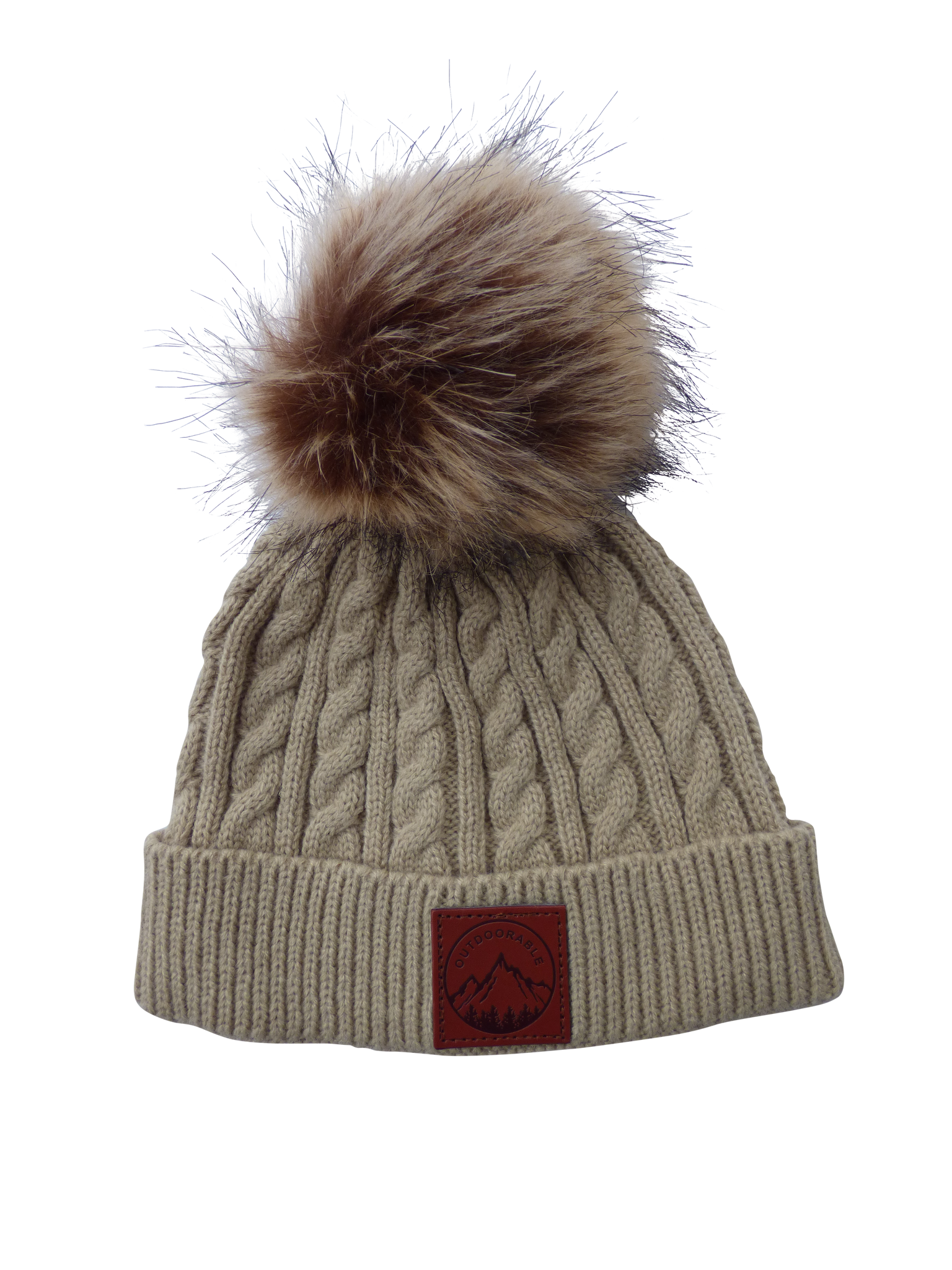 Toddler Tan Pom Pom Beanie